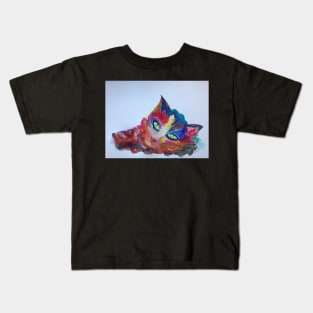 Colourful Kitty Cat Kids T-Shirt